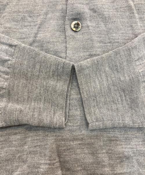 BARNEYS NEWYORK（バーニーズ・ニューヨーク）BARNEYS NEWYORK (バーニーズ・ニューヨーク) ニットポロシャツ グレー サイズ:50の古着・服飾アイテム