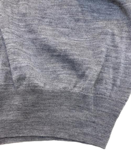 BARNEYS NEWYORK（バーニーズ・ニューヨーク）BARNEYS NEWYORK (バーニーズ・ニューヨーク) ニットポロシャツ グレー サイズ:50の古着・服飾アイテム