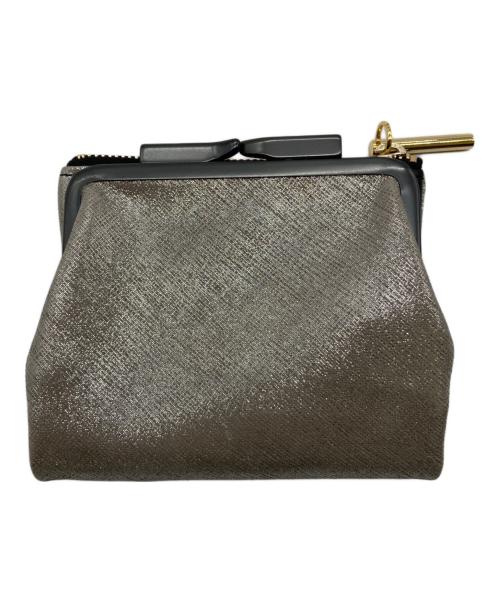 pomtata（ポンタタ）pomtata (ポンタタ) 2つ折り財布 ブラック×シルバーの古着・服飾アイテム