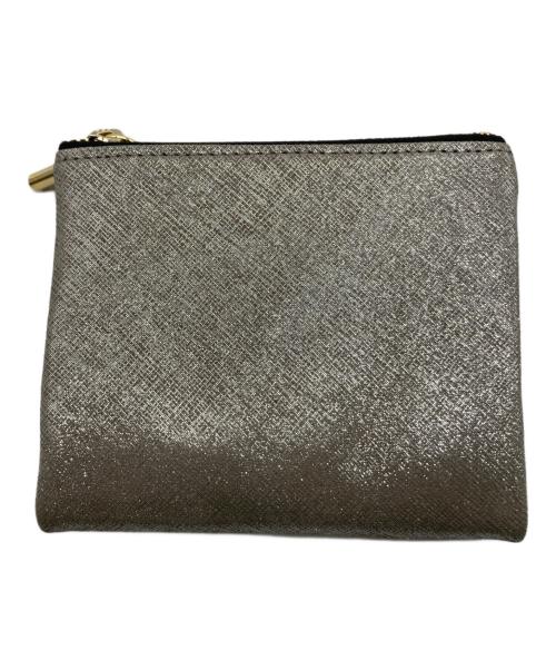 pomtata（ポンタタ）pomtata (ポンタタ) 2つ折り財布 ブラック×シルバーの古着・服飾アイテム