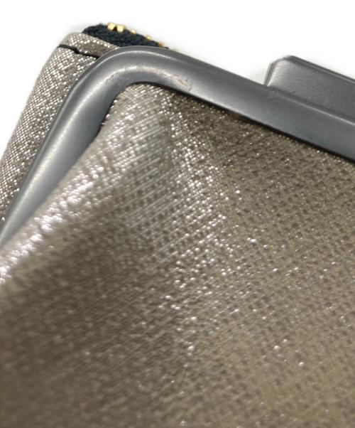 pomtata（ポンタタ）pomtata (ポンタタ) 2つ折り財布 ブラック×シルバーの古着・服飾アイテム