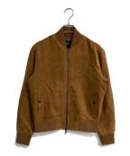 BANANA REPUBLICバナナリパブリック）の古着「ヴィーガンスエード ボンバー ジャケット」｜ブラウン