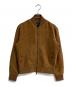 BANANA REPUBLIC（バナナリパブリック）の古着「ヴィーガンスエード ボンバー ジャケット」｜ブラウン