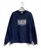 MARITHE+FRANCOIS GIRBAUDマリテフランソワジルボー）の古着「W CLASSIC LOGO CROP SWEATSHIRT　1MG23CSW101」｜ネイビー