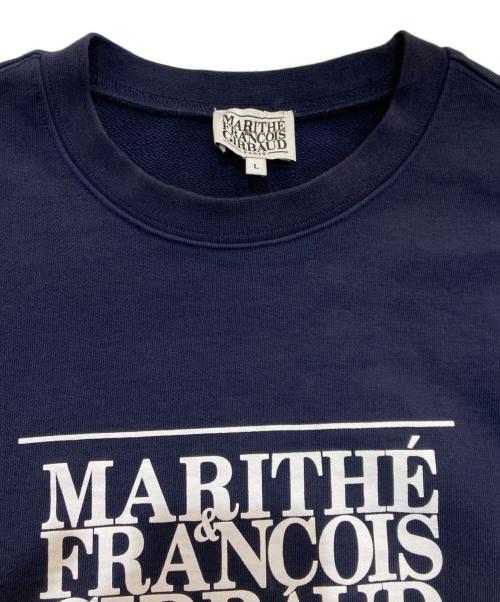 MARITHE+FRANCOIS GIRBAUD（マリテフランソワジルボー）MARITHE+FRANCOIS GIRBAUD (マリテフランソワジルボー) W CLASSIC LOGO CROP SWEATSHIRT　1MG23CSW101 ネイビー サイズ:Lの古着・服飾アイテム
