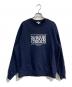 MARITHE+FRANCOIS GIRBAUD（マリテフランソワジルボー）の古着「W CLASSIC LOGO CROP SWEATSHIRT　1MG23CSW101」｜ネイビー