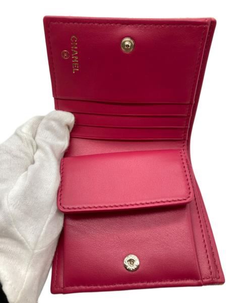 CHANEL（シャネル）CHANEL (シャネル) マトラッセ ココマーク スモール ウォレット ピンクの古着・服飾アイテム