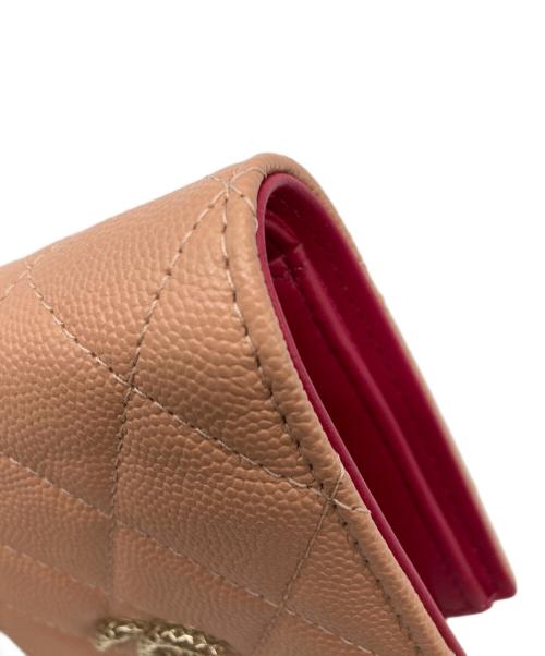 CHANEL（シャネル）CHANEL (シャネル) マトラッセ ココマーク スモール ウォレット ピンクの古着・服飾アイテム