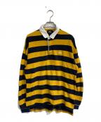 stussyステューシー）の古着「ラガーシャツ」｜イエロー×ブラック