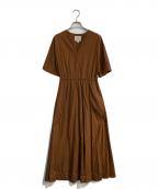 BED&BREAKFASTベッド・アンド・ブレックファスト）の古着「半袖ワンピース　8025400074」｜ブラウン