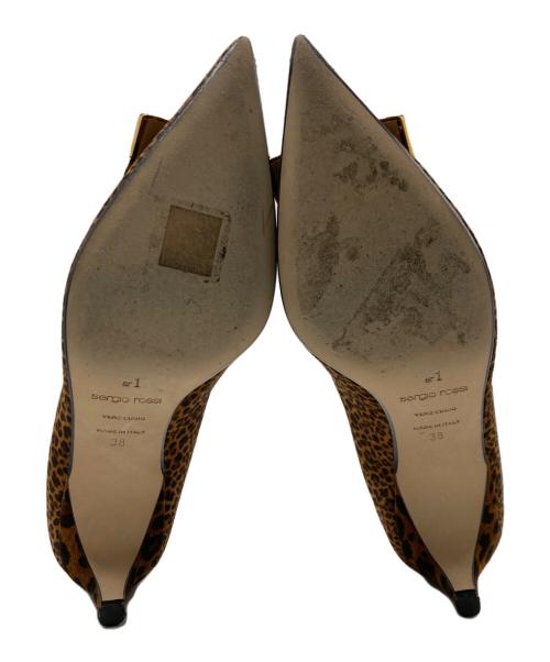 sergio rossi（セルジオロッシ）sergio rossi (セルジオロッシ) レオパード柄パンプス ブラウン サイズ:38の古着・服飾アイテム