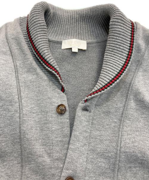 GUCCI（グッチ）GUCCI (グッチ) ショールカラーカーディガン　キッズ展開ライン　387782 X5505 グレー サイズ:12の古着・服飾アイテム
