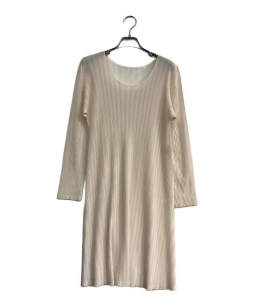 PLEATS PLEASE（プリーツプリーズ）PLEATS PLEASE (プリーツプリーズ) プリーツワンピース　PP13-FH356 アイボリー サイズ:3の古着・服飾アイテム