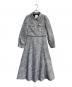 And Couture（アンドクチュール）の古着「ライトツイードジャケット＋ワンピースセット　09-2315500166」｜ホワイト×ネイビー