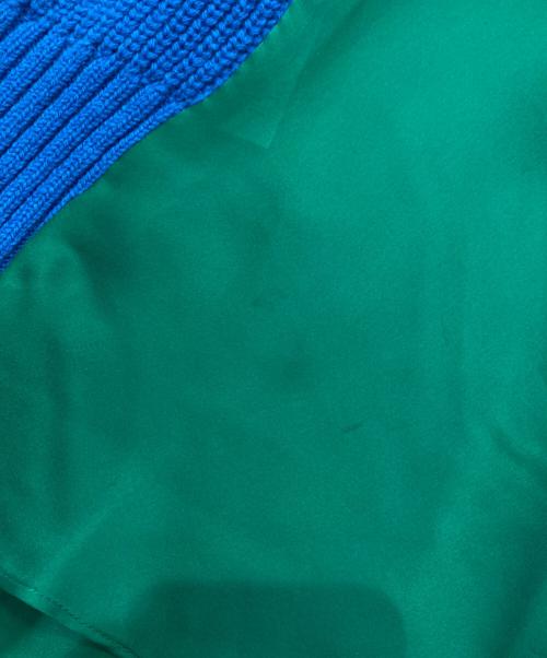 sacai（サカイ）sacai (サカイ) ニットドッキング ドロスト ブラウス　	21AW 　21-05830 グリーン×ブルー サイズ:1の古着・服飾アイテム