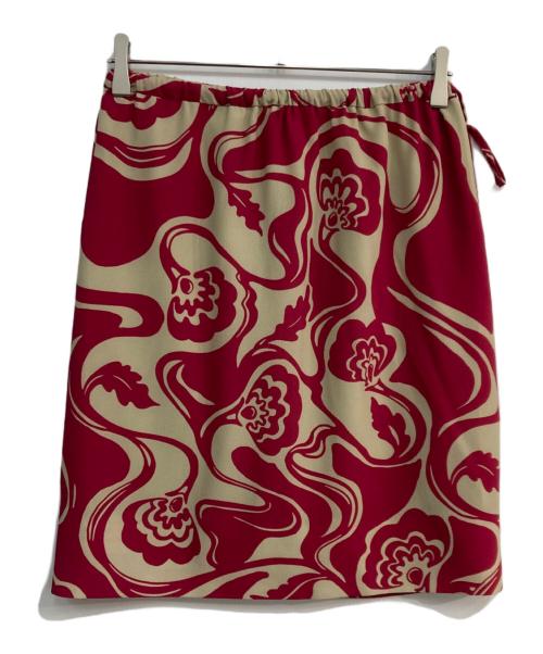 DRIES VAN NOTEN（ドリスヴァンノッテン）DRIES VAN NOTEN (ドリスヴァンノッテン) 膝丈タイトスカート　2132983 レッド サイズ:34の古着・服飾アイテム