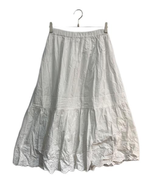 Spick and Span（スピック＆スパン）Spick and Span (スピックアンドスパン) エンブロイダリーレーススカート ホワイト サイズ:38の古着・服飾アイテム