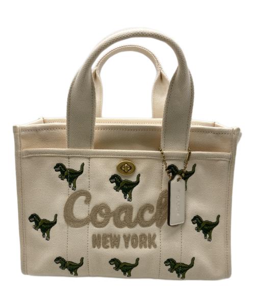 COACH（コーチ）COACH (コーチ) カーゴ トート バッグ 26・レキシー プリント アイボリーの古着・服飾アイテム