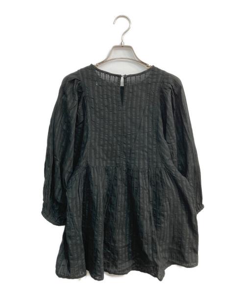 JOURNAL STANDARD relume（ジャーナルスタンダード レリューム）JOURNAL STANDARD relume (ジャーナルスタンダード レリューム) ドビーパフスリーブブラウス ブラック サイズ:Free 未使用品の古着・服飾アイテム