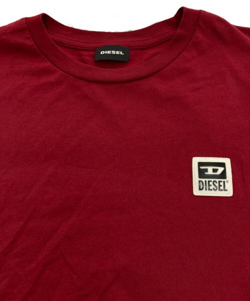 DIESEL（ディーゼル）DIESEL (ディーゼル) ロゴワッペンTEE レッド サイズ:Mの古着・服飾アイテム