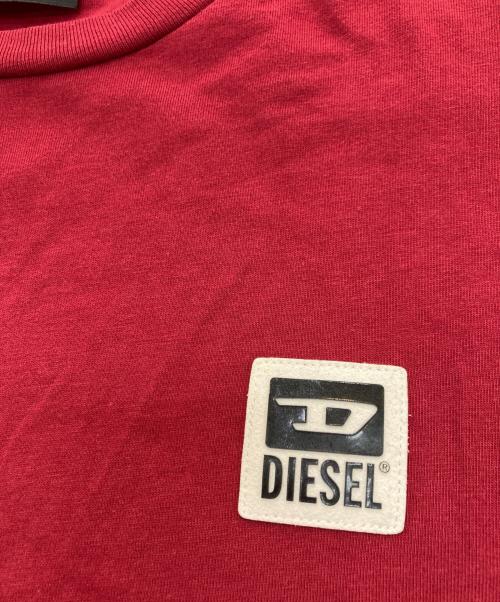 DIESEL（ディーゼル）DIESEL (ディーゼル) ロゴワッペンTEE レッド サイズ:Mの古着・服飾アイテム