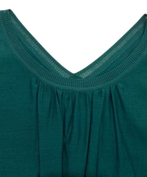 DES PRES（デ プレ）DES PRES (デ プレ) シルク混ノースリーブブラウス　22-01-92-01401 グリーン サイズ:36 未使用品の古着・服飾アイテム