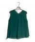 DES PRES (デ プレ) シルク混ノースリーブブラウス　22-01-92-01401 グリーン サイズ:36 未使用品：4000円