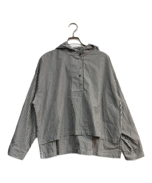 mizuiro-ind（ミズイロインド）mizuiro-ind (ミズイロインド) ストライプシャツ ホワイト×ブラック サイズ:-の古着・服飾アイテム