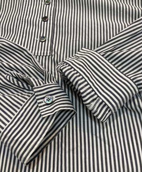 mizuiro-ind（ミズイロインド）mizuiro-ind (ミズイロインド) ストライプシャツ ホワイト×ブラック サイズ:-の古着・服飾アイテム