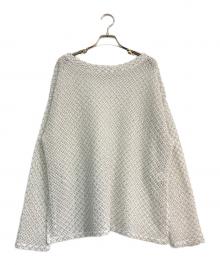 chignon（シニヨン）の古着「レース メッシュ カットソー 	25SS　8452-247JN」｜ホワイト