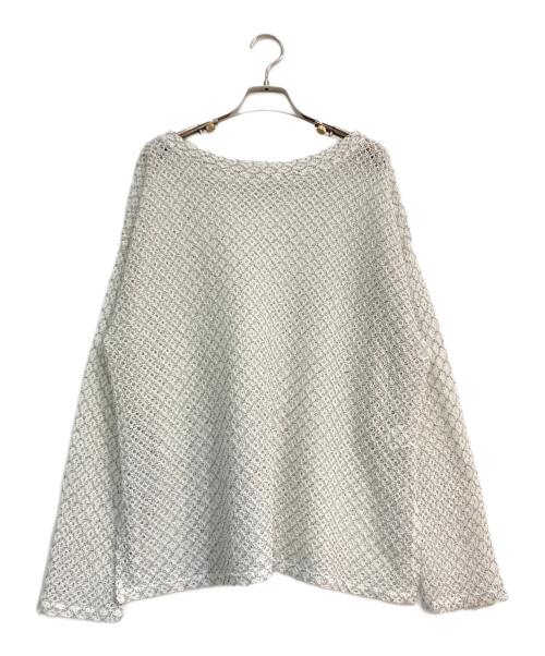 chignon（シニヨン）chignon (シニヨン) レース メッシュ カットソー 	25SS　8452-247JN ホワイト サイズ:Freeの古着・服飾アイテム