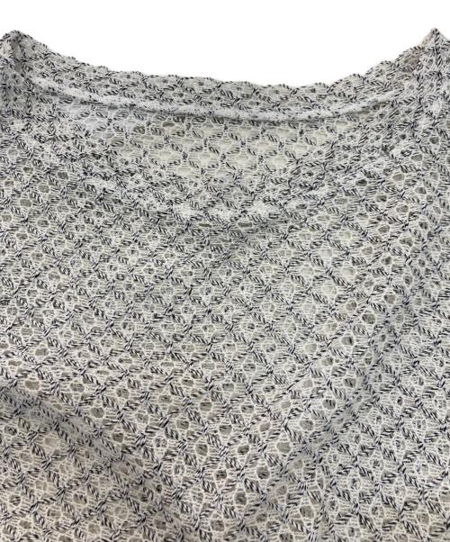 chignon（シニヨン）chignon (シニヨン) レース メッシュ カットソー 	25SS　8452-247JN ホワイト サイズ:Freeの古着・服飾アイテム