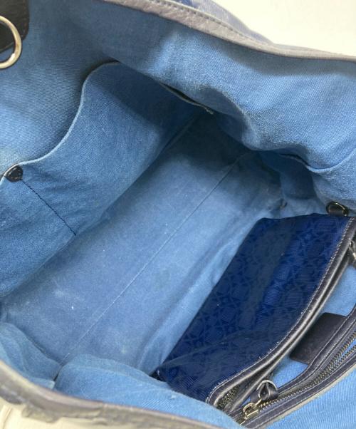 MACKINTOSH LONDON（マッキントッシュ ロンドン）MACKINTOSH LONDON (マッキントッシュ ロンドン) エナメルトートバッグ ネイビー サイズ:-の古着・服飾アイテム