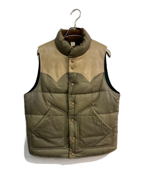 RRL（ダブルアールエル）RRL (ダブルアールエル) リバーシブルダウンベスト ベージュ×グリーン サイズ:Sの古着・服飾アイテム
