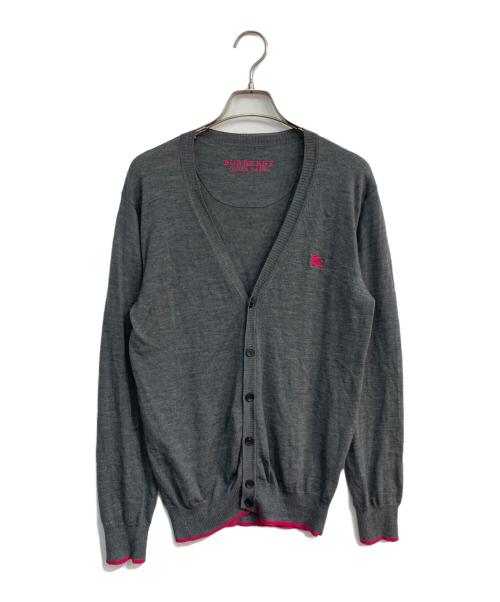 BURBERRY BLACK LABEL（バーバリーブラックレーベル）BURBERRY BLACK LABEL (バーバリーブラックレーベル) Vネックカーディガン グレー サイズ:2の古着・服飾アイテム