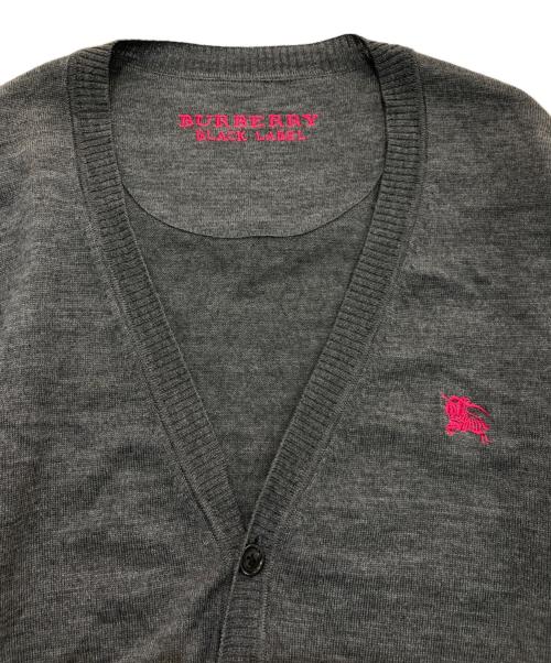 BURBERRY BLACK LABEL（バーバリーブラックレーベル）BURBERRY BLACK LABEL (バーバリーブラックレーベル) Vネックカーディガン グレー サイズ:2の古着・服飾アイテム