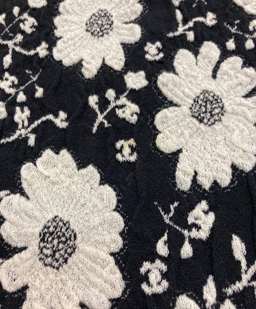 CHANEL（シャネル）CHANEL (シャネル) ココマークボタン花柄半袖ワンピース　P47676K06085 ブラック サイズ:34の古着・服飾アイテム