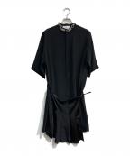 3.1 phillip limスリーワンフィリップリム）の古着「半袖ワンピース　F113-4730CDC」｜ブラック