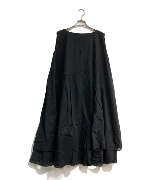 mizuiro-ind（ミズイロインド）mizuiro-ind (ミズイロインド) ノースリーブワンピース ブラック サイズ:Freeの古着・服飾アイテム