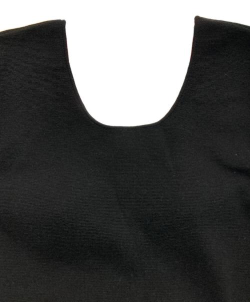 L'AUBE BLANC（ローブ ブラン）L'AUBE BLANC (ローブ ブラン) Balloon peplum Knit tops ブラック サイズ:Fの古着・服飾アイテム