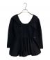 L'AUBE BLANC（ローブ ブラン）の古着「Balloon peplum Knit tops」｜ブラック