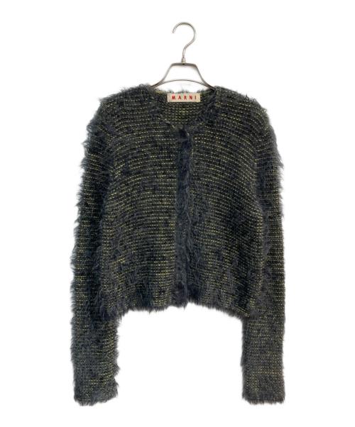 MARNI（マルニ）MARNI (マルニ) カシミヤ混シャギーニットカーディガン　I10CDMDI43Q00FS102 グレー サイズ:38の古着・服飾アイテム