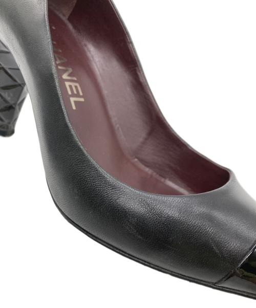 CHANEL（シャネル）CHANEL (シャネル) ココマークストラップパンプス ベージュ×ブラック サイズ:34の古着・服飾アイテム