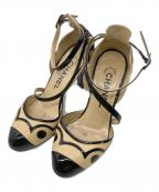 CHANELシャネル）の古着「ココマークポインテッドトゥパンプス」｜ブラック