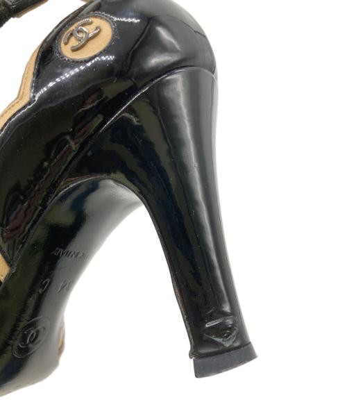 CHANEL（シャネル）CHANEL (シャネル) ココマークポインテッドトゥパンプス ブラック サイズ:34の古着・服飾アイテム