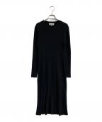 ARPEGE STORYアルページュストーリー）の古着「ラメニットロングワンピース」｜ブラック