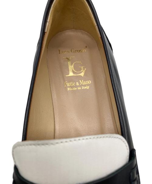 luca grossi（ルカグロッシ）Luca Grossi (ルカグロッシ) コインローファー ホワイト×ブラック サイズ:38の古着・服飾アイテム