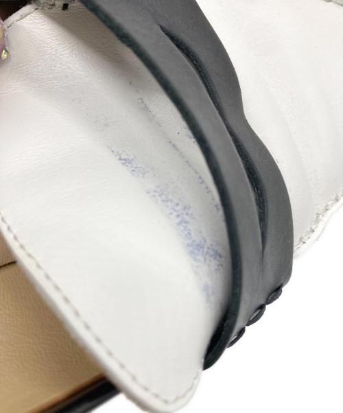 luca grossi（ルカグロッシ）Luca Grossi (ルカグロッシ) コインローファー ホワイト×ブラック サイズ:38の古着・服飾アイテム