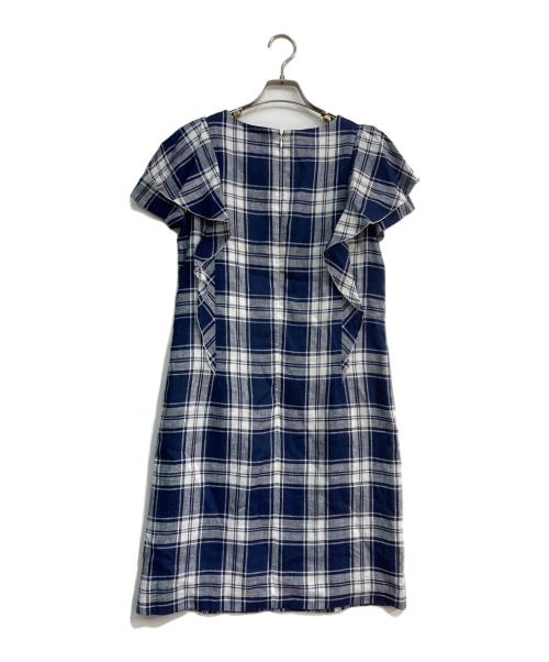 49AV junko shimada（フォーティーナインアベニュージュンコシマダ）49AV junko shimada (フォーティーナインアベニュージュンコシマダ) リネンノースリーブワンピース ブルー サイズ:38 未使用品の古着・服飾アイテム