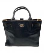 FURLAフルラ）の古着「レザートートバッグ」｜ブラック